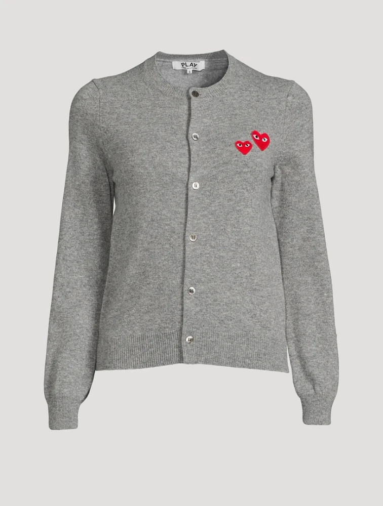 Wool Double Heart Cardigan