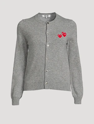 Wool Double Heart Cardigan