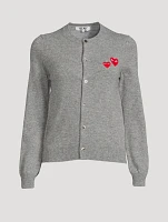 Wool Double Heart Cardigan