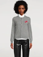 Wool Double Heart Cardigan