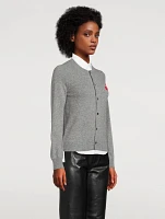 Wool Double Heart Cardigan