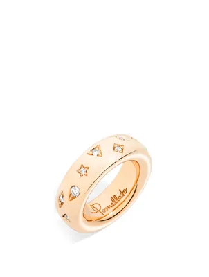 Iconica 18K Rose Gold Ring With Diamonds