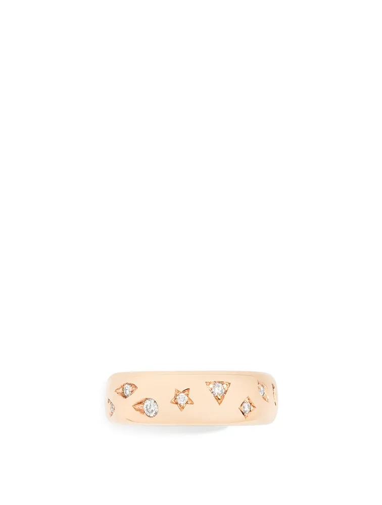 Iconica 18K Rose Gold Ring With Diamonds