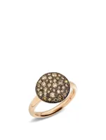 Sabbia 18K Rose Gold Ring With Diamonds