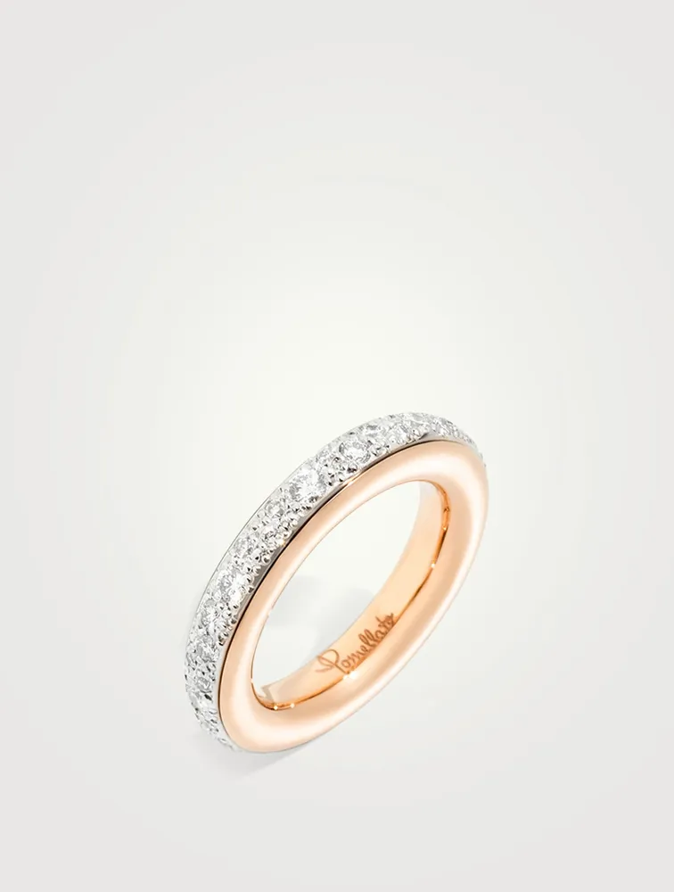 Iconica 18K Rose Gold Ring With Diamonds