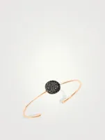 Sabbia 18K Rose Gold Bangle Bracelet With Black Diamonds