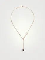 Sabbia 18K Rose Gold Lariat Necklace With Diamonds