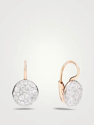 Sabbia 18K Rose Gold Earrings With Diamonds