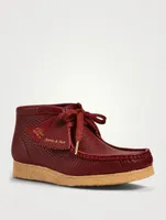 CLARKS ORIGINALS X SPORTY & RICH Wallabee Leather Lace-Up Ankle Boots