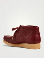 CLARKS ORIGINALS X SPORTY & RICH Wallabee Leather Lace-Up Ankle Boots