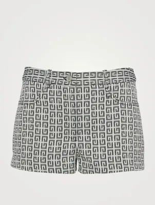 4G Jacquard Denim Shorts