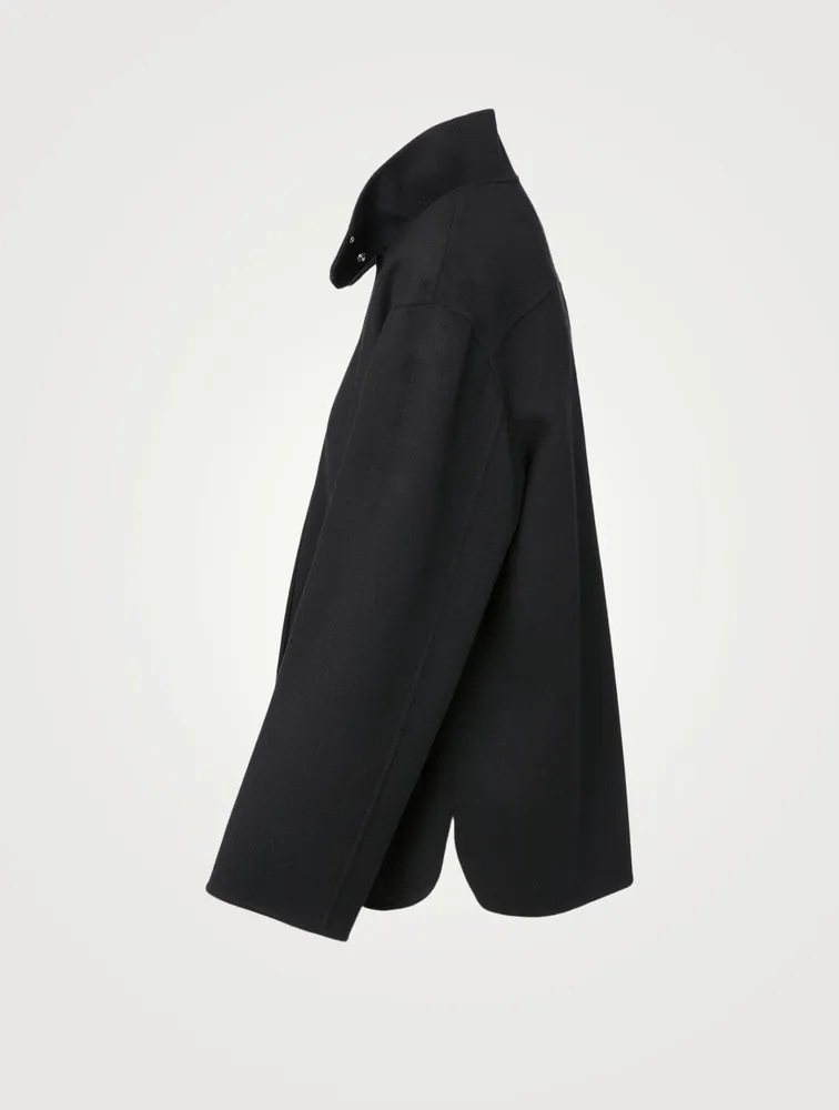 Double face wool and cashmere coat