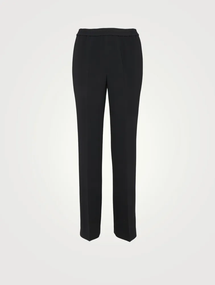 Crepe Straight Pants