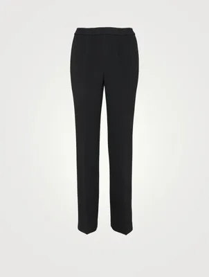 Crepe Straight Pants