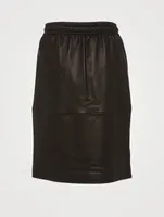 Leather Drawstring Skirt