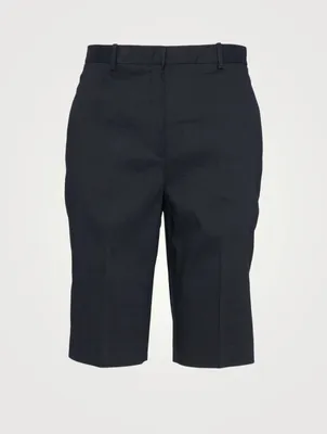 Linen-Blend Bermuda Shorts