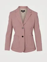 Shrunken Blazer Houndstooth Print