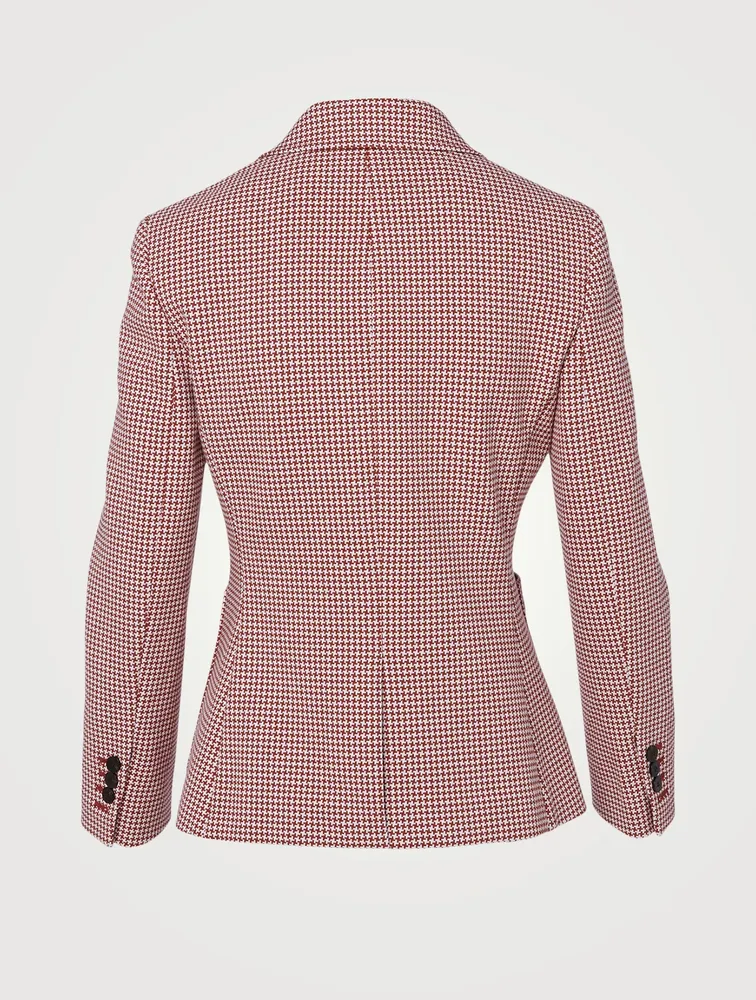 Shrunken Blazer Houndstooth Print