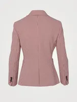 Shrunken Blazer Houndstooth Print