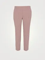 Treeca Cotton Stretch Pants Houndstooth Print