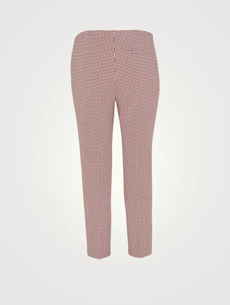 Treeca Cotton Stretch Pants Houndstooth Print