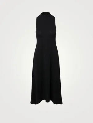 Mockneck Sleeveless Midi Dress