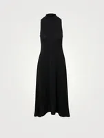 Mockneck Sleeveless Midi Dress