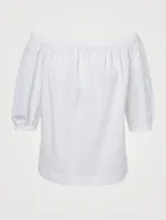 Cotton Off-The-Shoulder Blouse