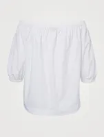 Cotton Off-The-Shoulder Blouse