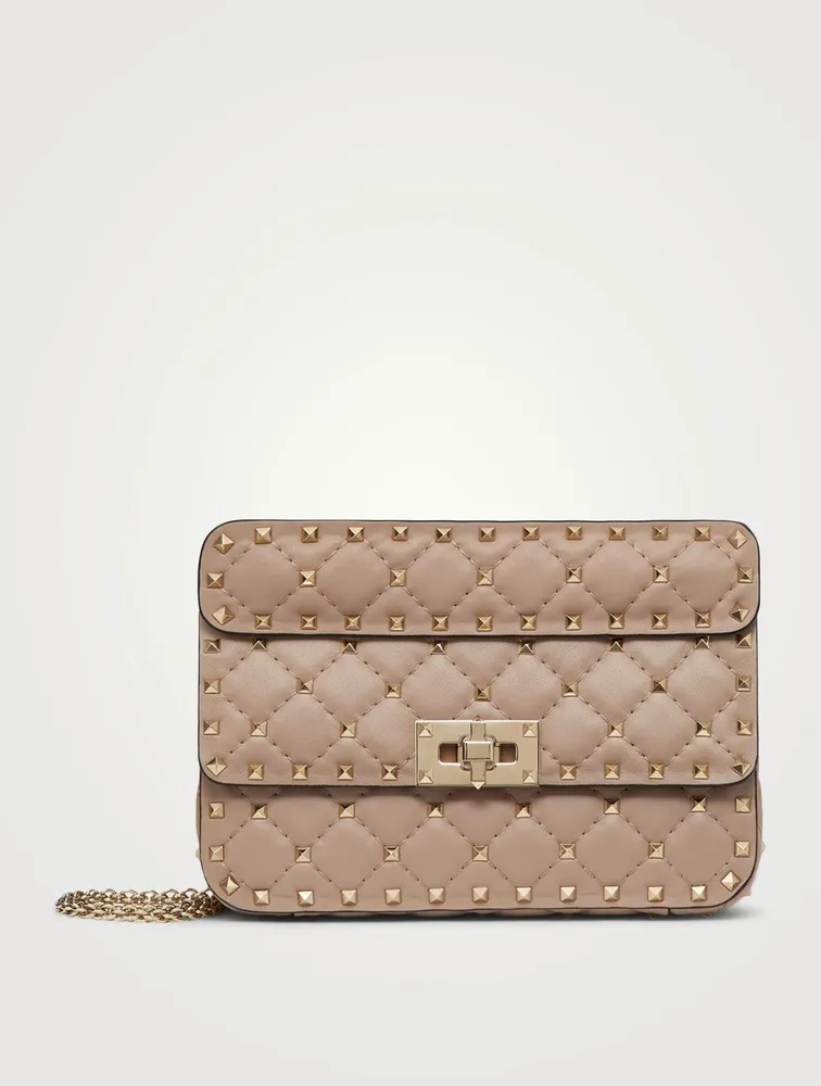 Small Rockstud Spike Leather Shoulder Bag