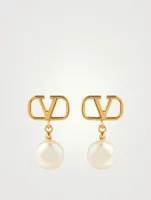 VLOGO Faux Pearl Drop Earrings