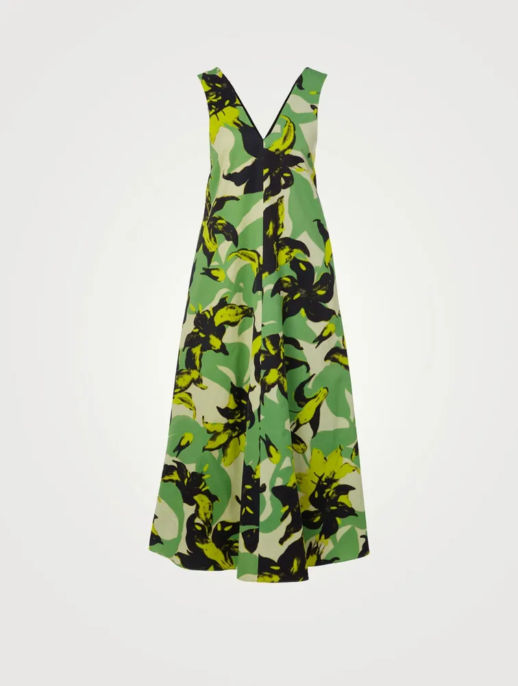 Dea Sleeveless Midi Dress Floral Print