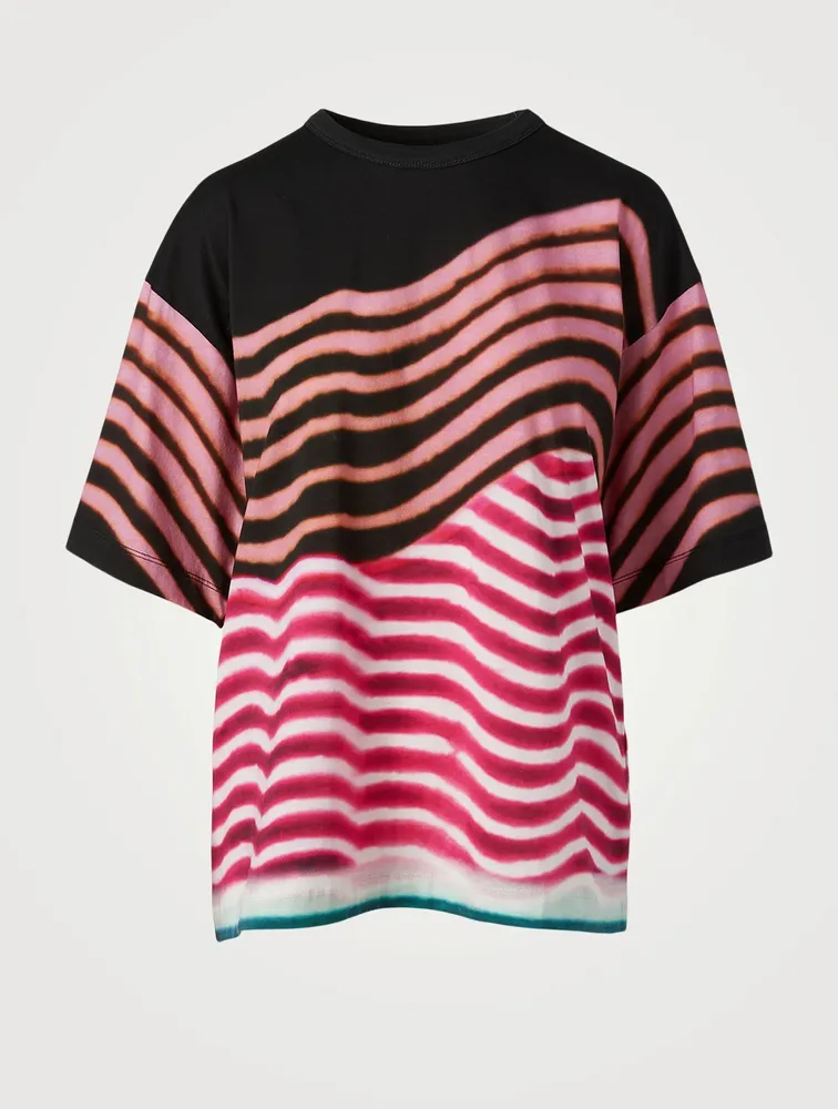 Hagels Cotton T-Shirt Striped Print