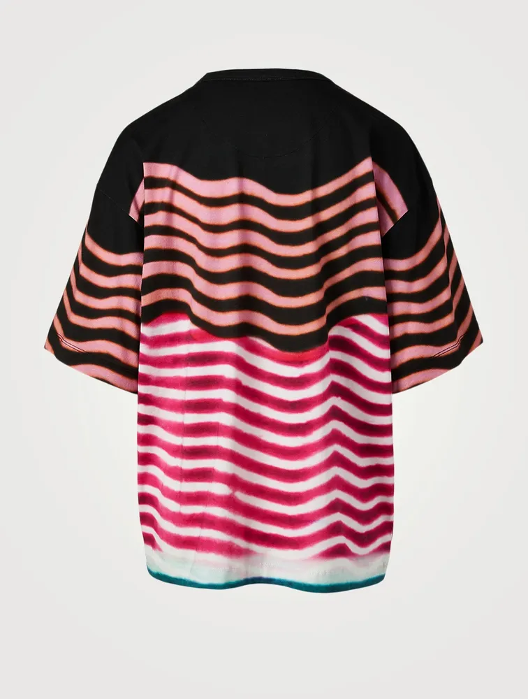 Hagels Cotton T-Shirt Striped Print