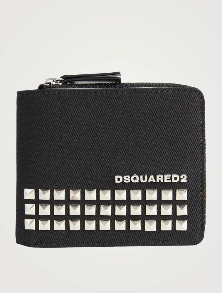 Studded Nylon Zip Wallet