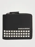 Studded Nylon Zip Wallet