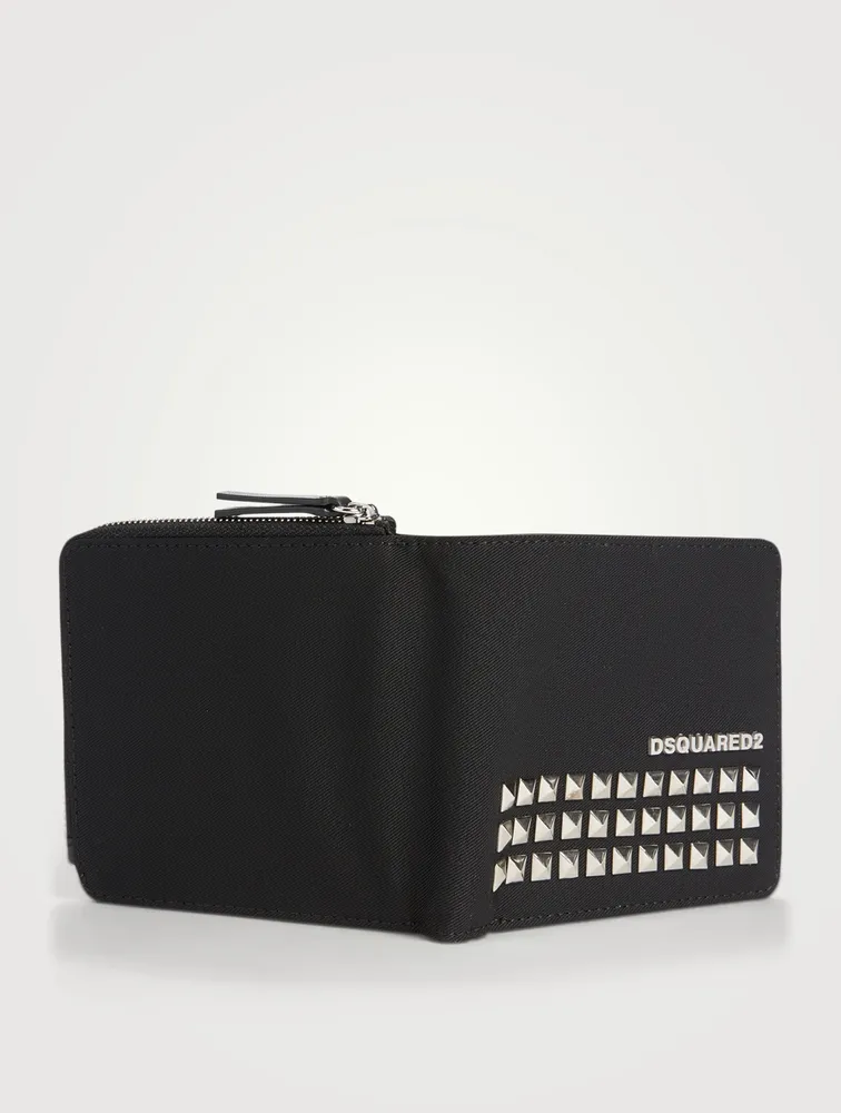 Studded Nylon Zip Wallet