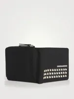 Studded Nylon Zip Wallet