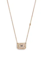 18K Rose Gold Pendant Necklace With Diamonds