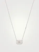 18K White Gold Pendant Necklace With Diamonds