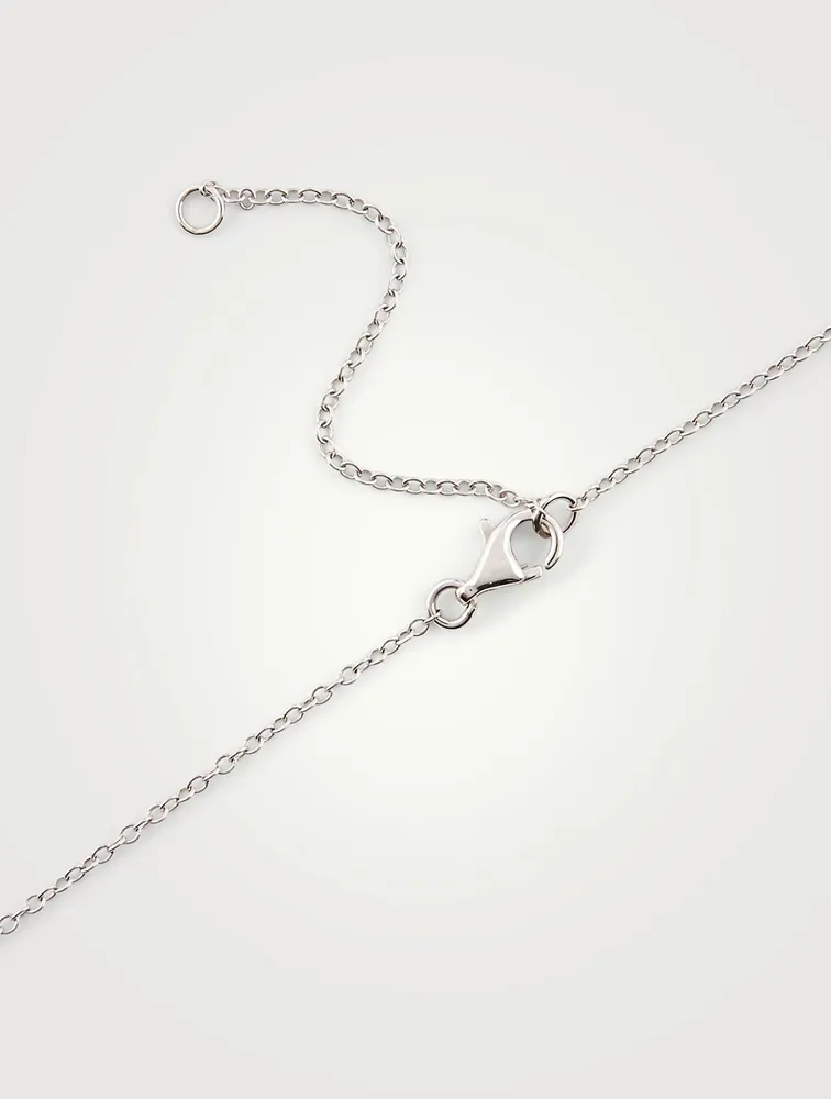 18K White Gold Pendant Necklace With Diamonds