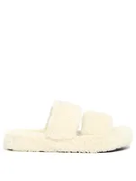 Shearling Slide Sandals