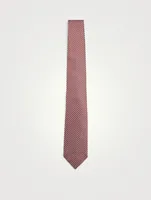 Silk Jacquard Tie In Striped Print