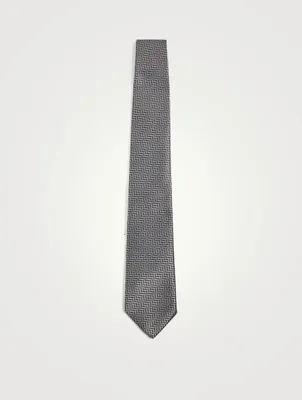 Silk Herringbone Jacquard Tie