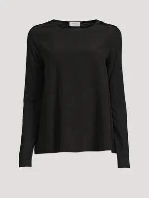 Silk Long-Sleeve T-Shirt