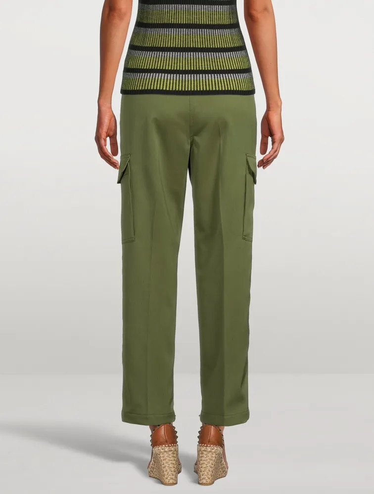 Wool Straight-Leg Cargo Pants