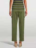 Wool Straight-Leg Cargo Pants