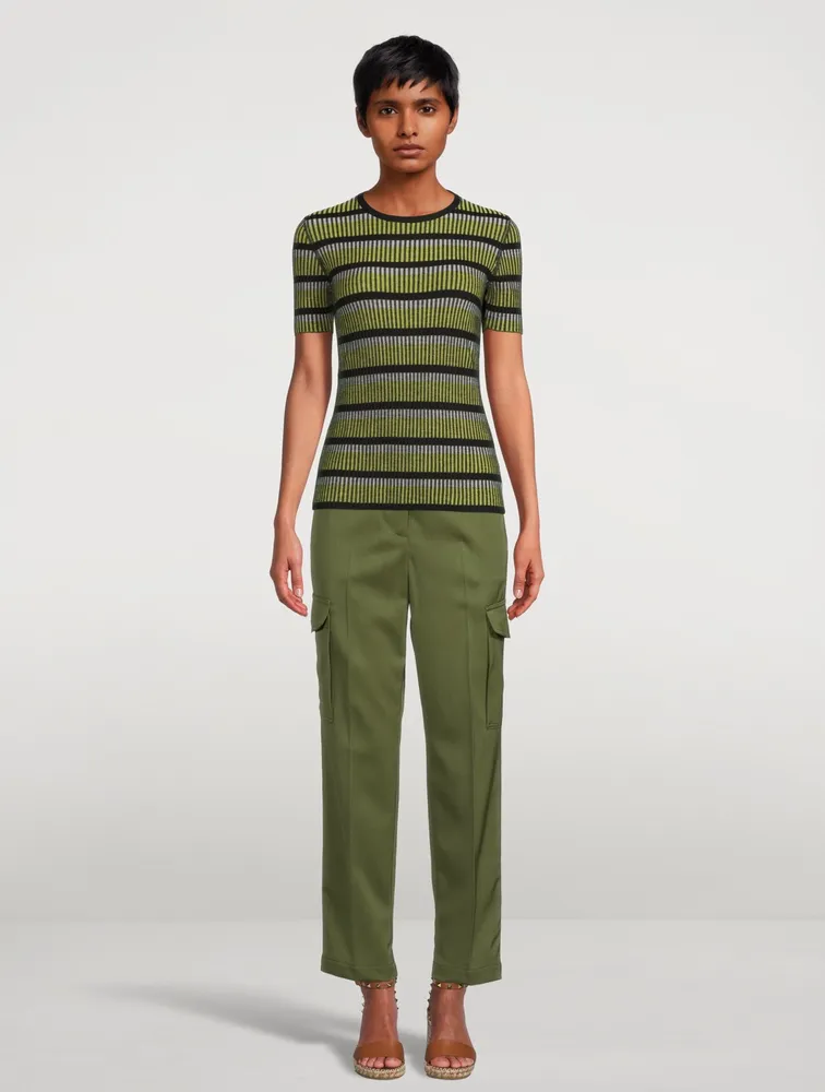 Wool Straight-Leg Cargo Pants
