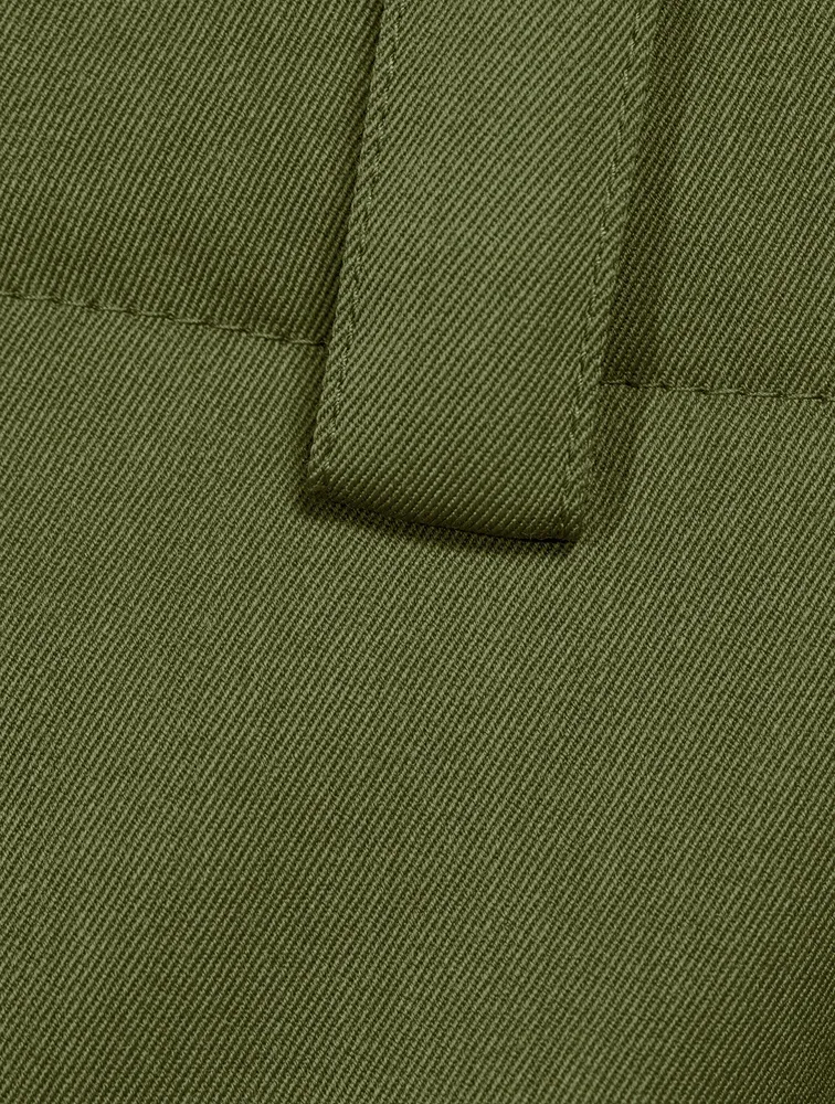Wool Straight-Leg Cargo Pants