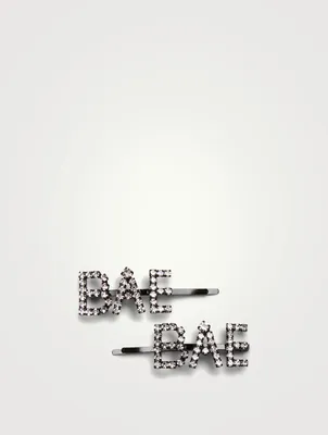 Set Of Two Bae Crystal Hair Pins